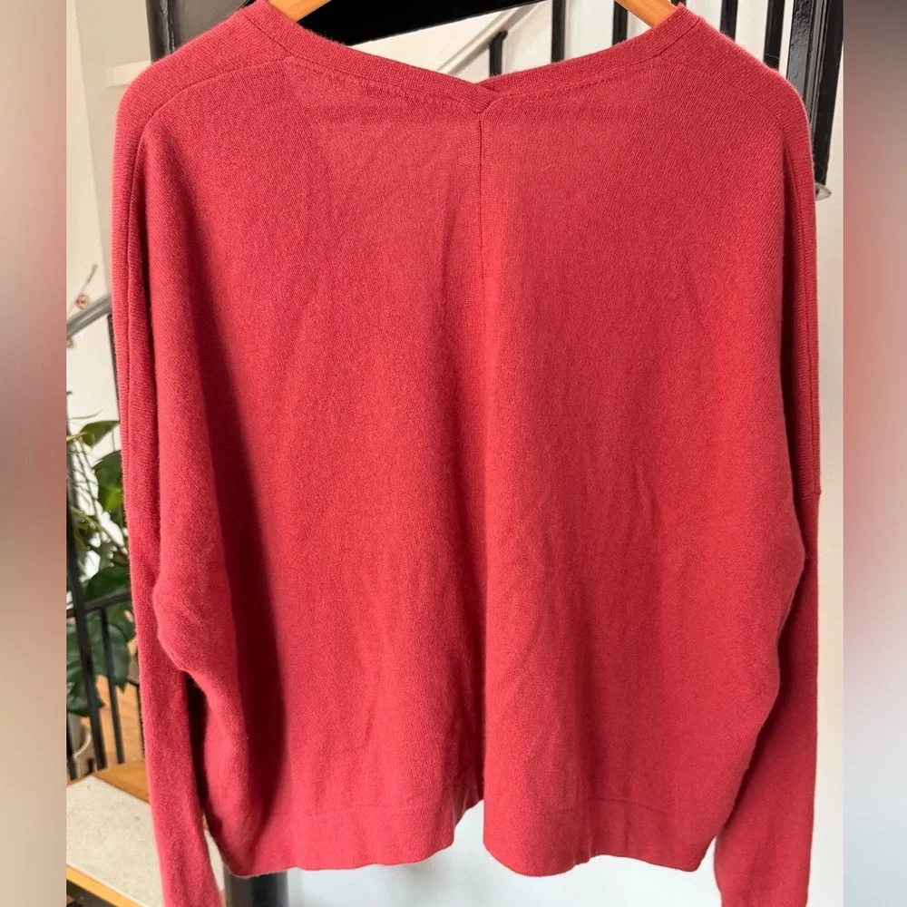 360 Cashmere Women’s Button Down Red Cardigan size XL - Picture 2 of 7